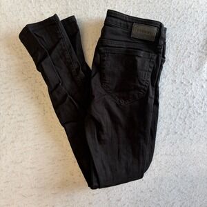 Diesel Skinzee-XP Jeans Womens 26‎ Black Skinny Super Slim Stretch Low Rise
